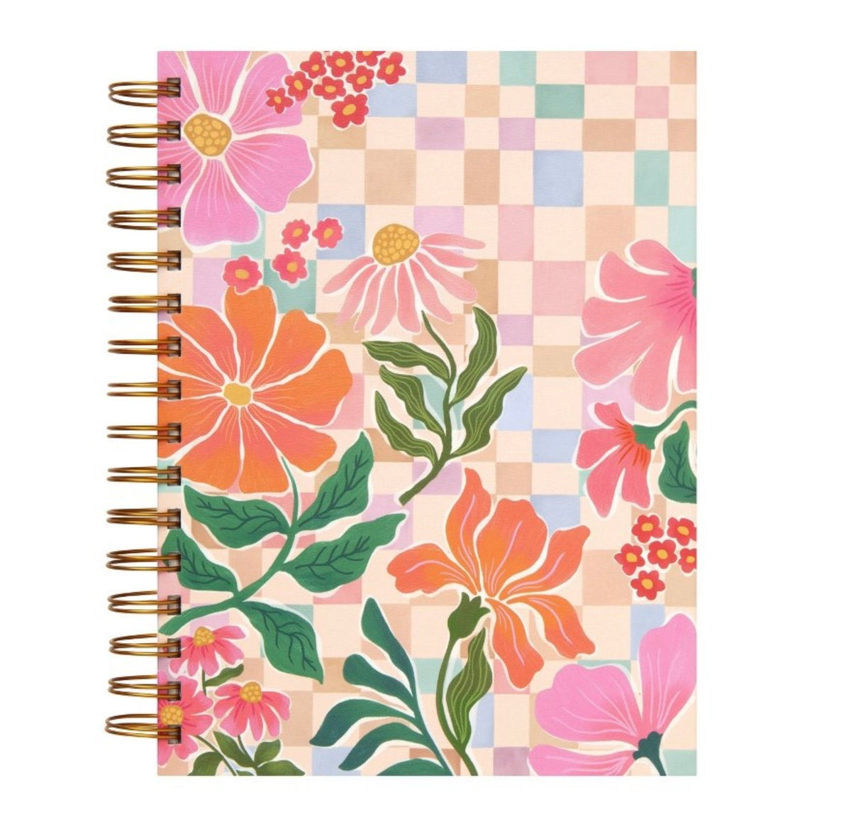 Cuaderno de flores con espiral grande