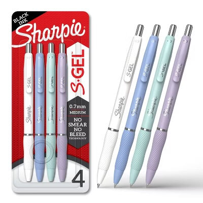 Sharpie S-gel assorted pastels barrel color 4 pack