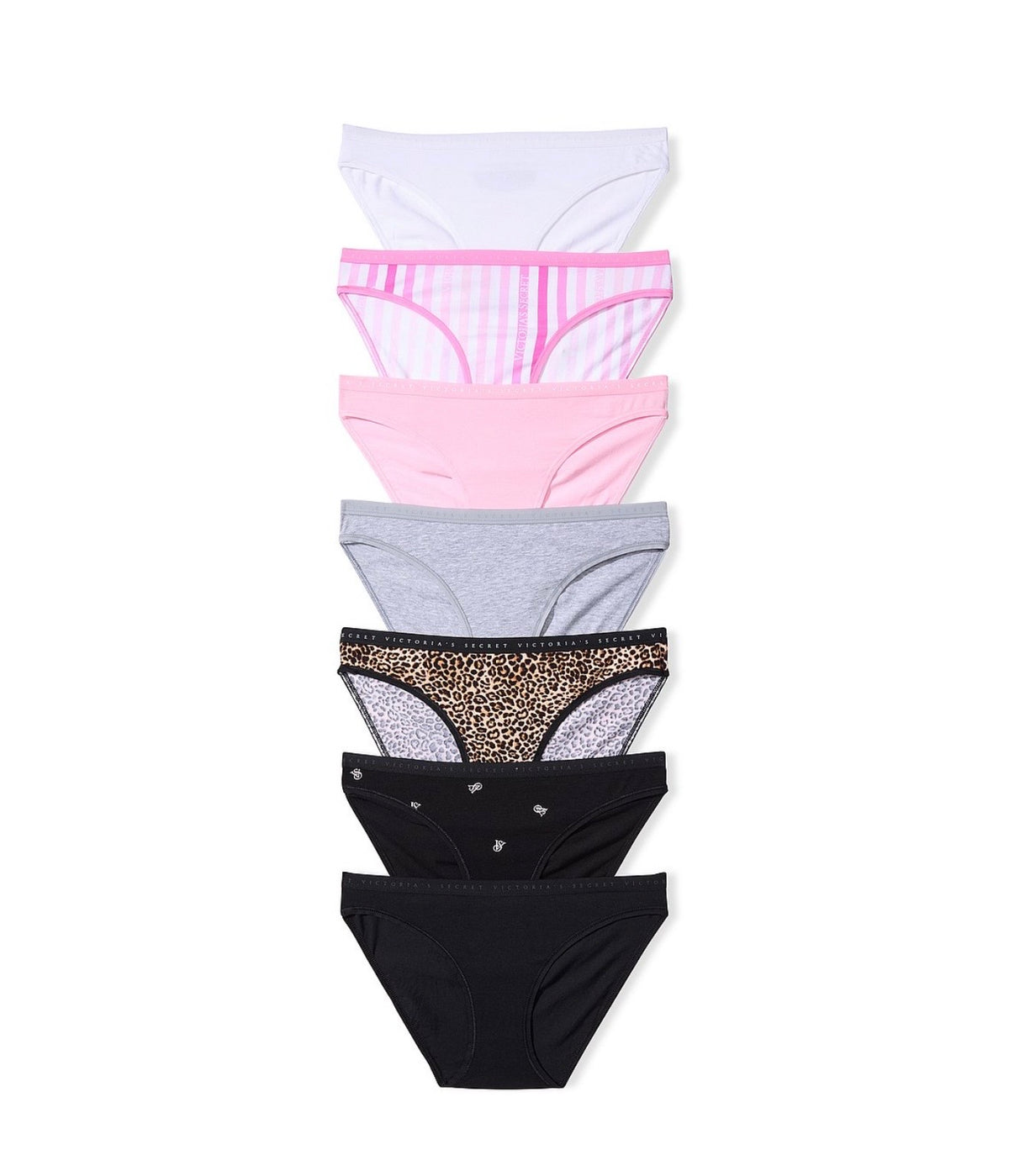 VS 7 pack panties tipo bikini estilo algodón
