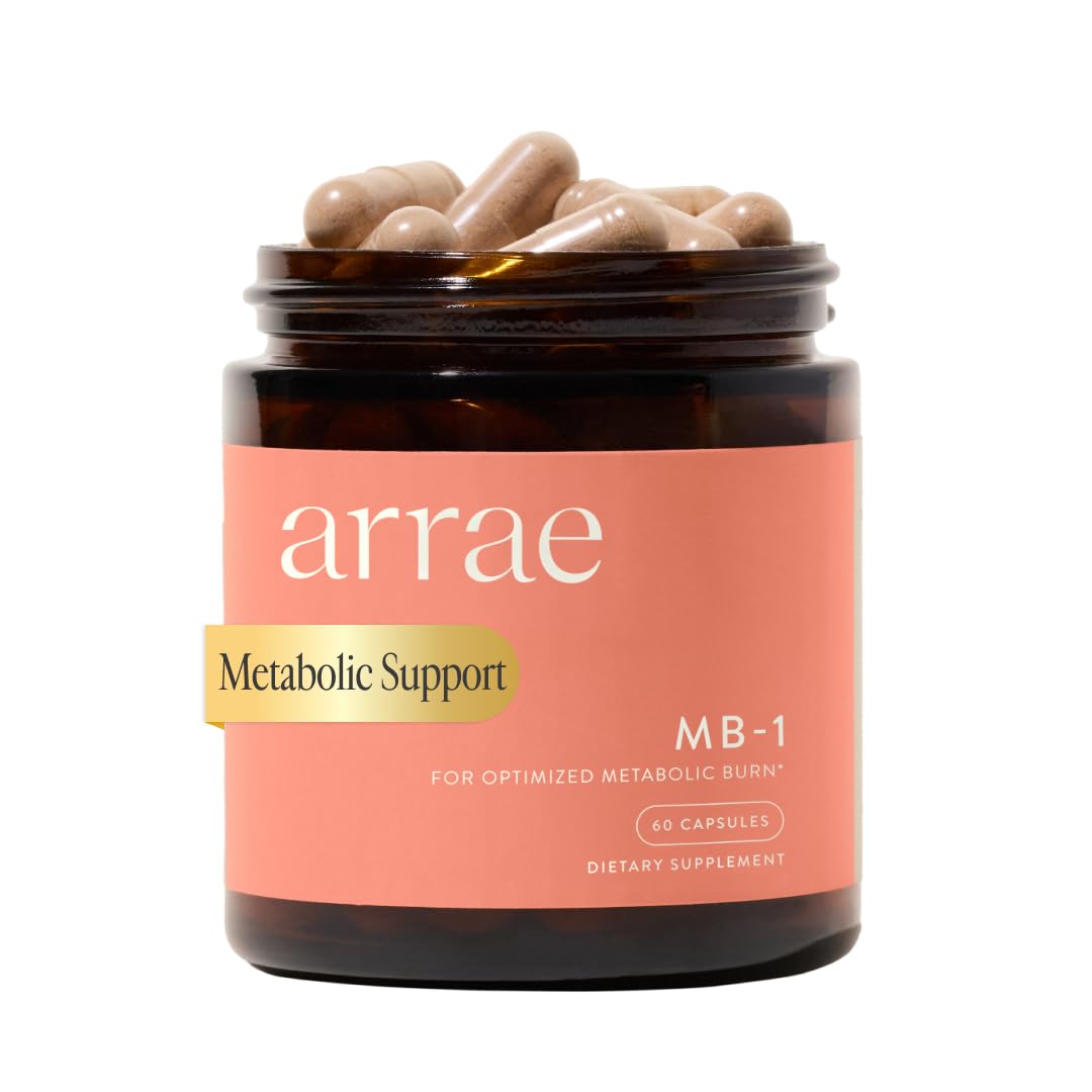 Arrae MB-1 suplemento dietético natural, controla el apetito, aumenta la energía apoya el metabolismo, 60 cápsulas