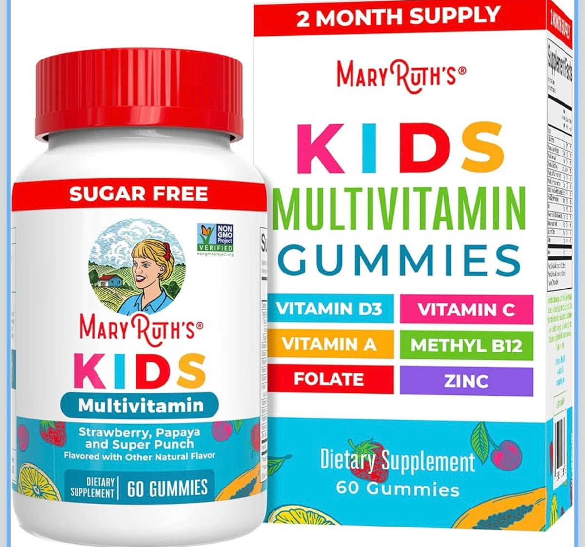 Mary ruth Multivitaminico para niños 2 años, 60 unidades
