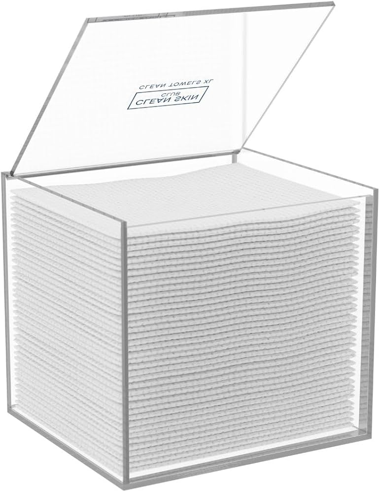 CLEAN SKIN CLUB, caja de acrílico transparente
