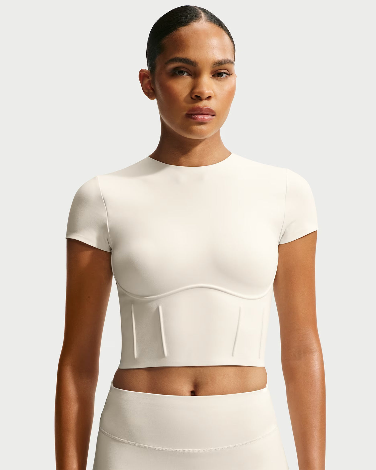 NIKESKIMS, Matte cropped corset tee