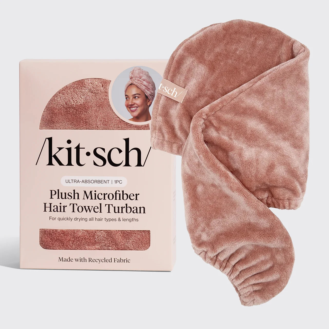 Kitsch plush microfiber hair towel turban