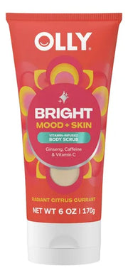 Olly exfoliante corporal brillante con ginseng cafeína y vitamina C Bringht