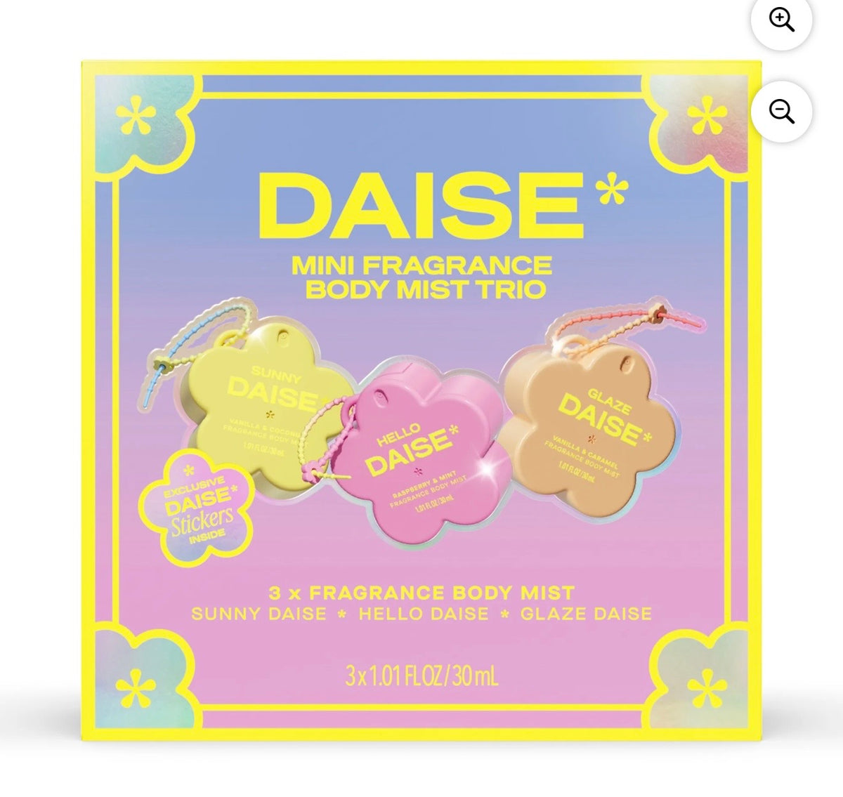 DAISE Mini Fragrance Body Mist Trio + Stickers