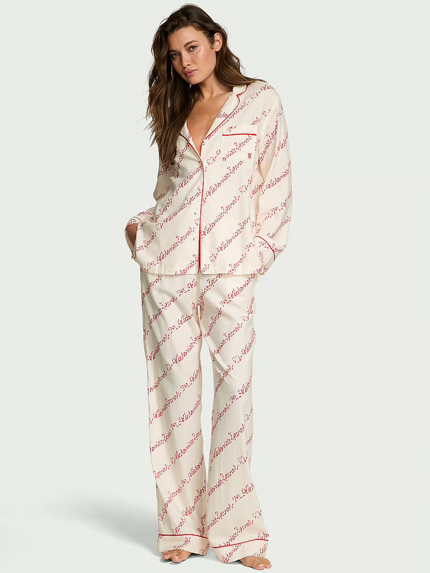 VS flannel long Pajama set