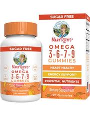 MaryRuth Organics Vegan Omega 3 6 7 9 Gummies | Up to 4 Month Supply | Omega 3 Supplement with Flaxseed Oil | Omega 3 Gummies | No Fish Taste | Non-GMO | 120 Count