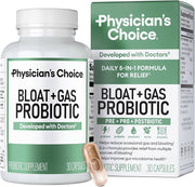 Physicians choice, bloat & gas probiótico, 30 unidades