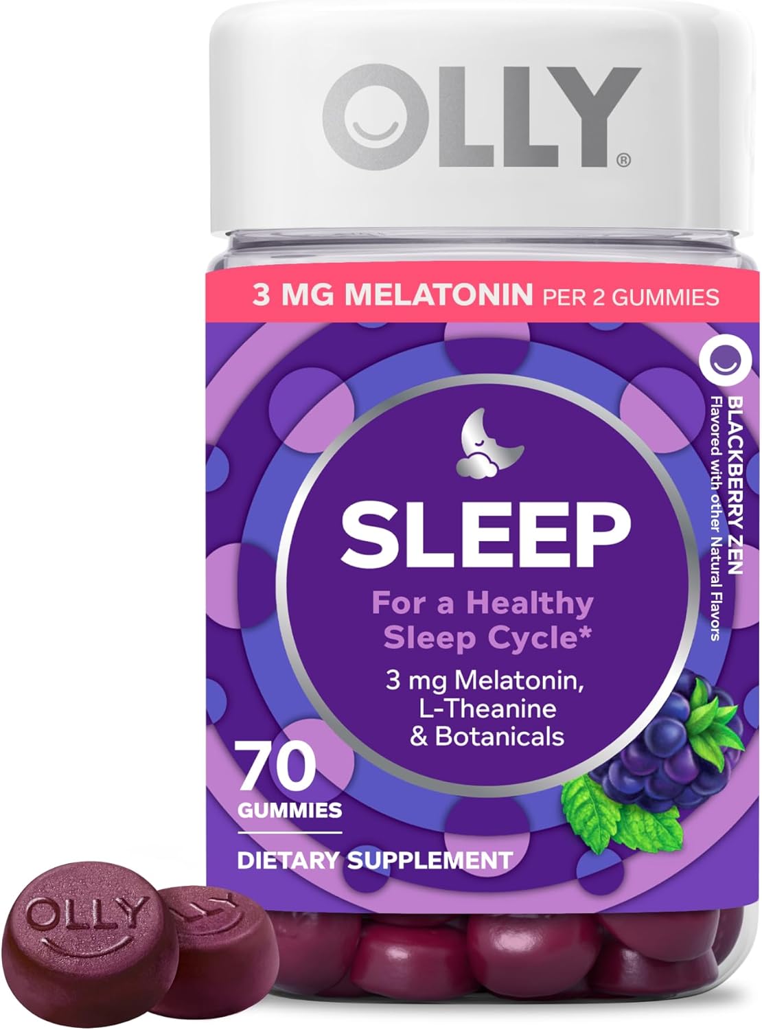 Olly gomitas para dormir, 3 mg 70 unidades