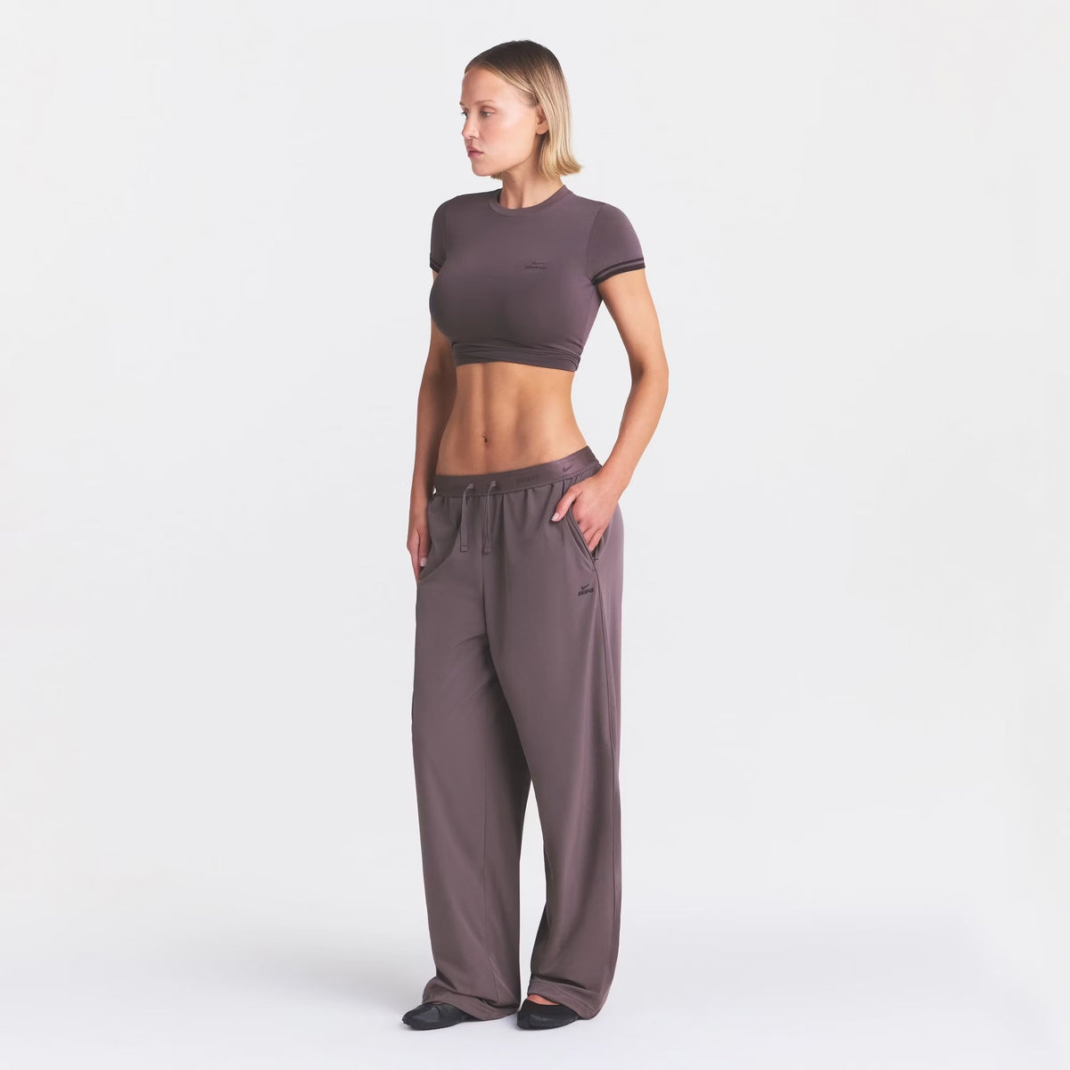 NIKESKIMS stretch Nylon oversized pant