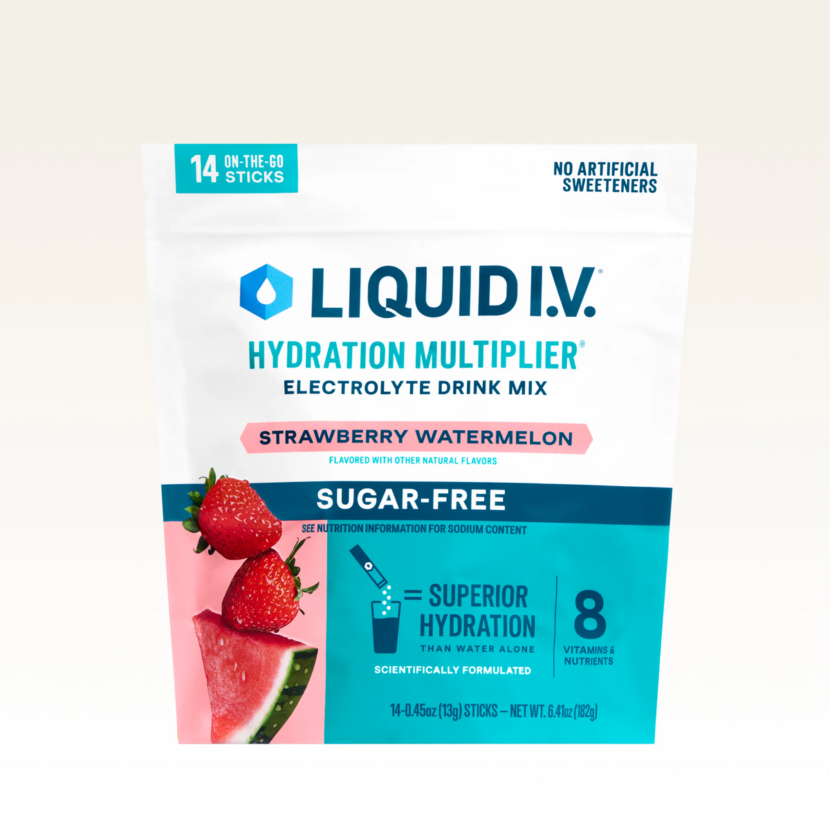 Liquid IV multiplicador de hidratación sin azúcar, 14 unidades
