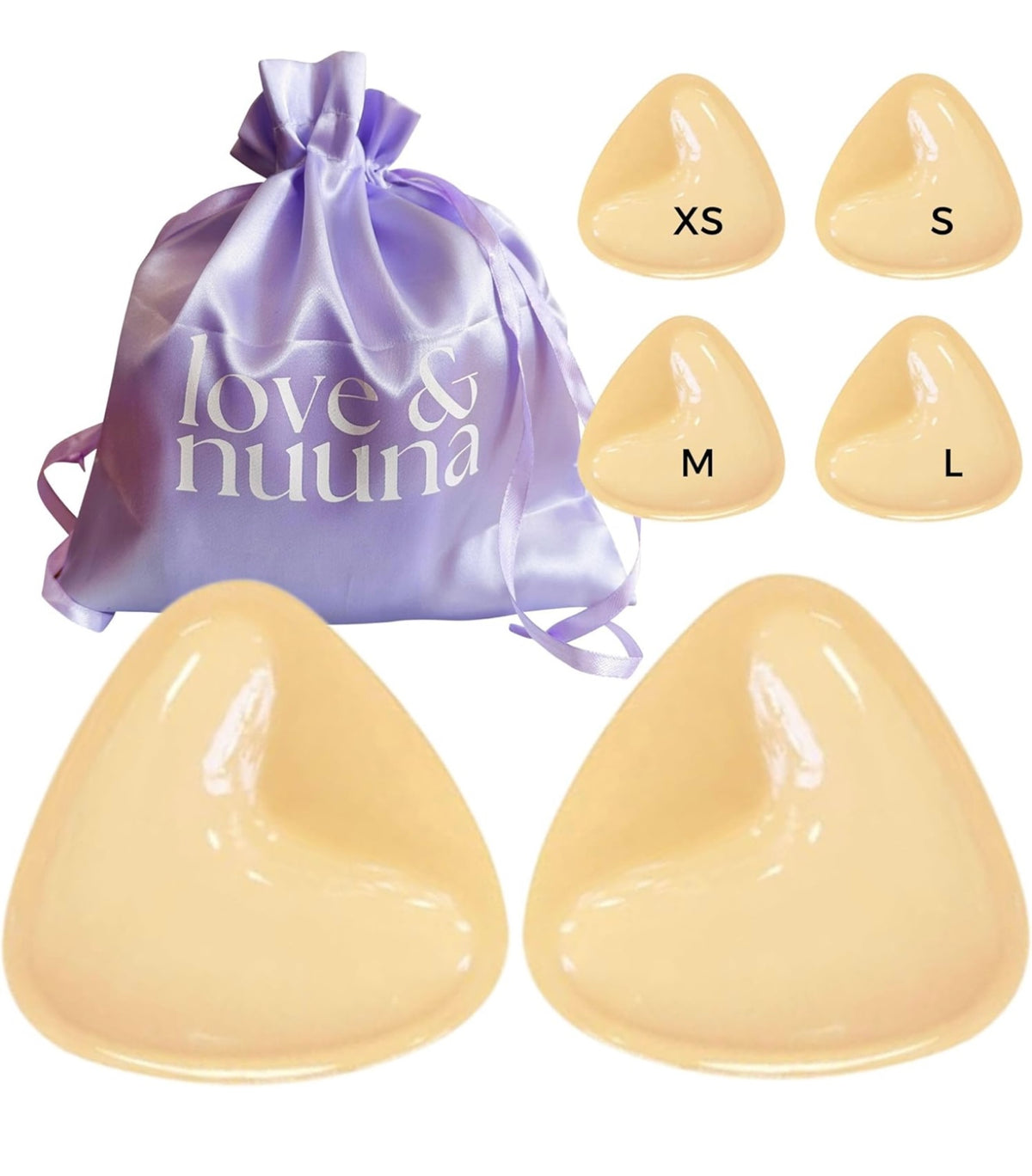 LOVE & NUUNA Sujetador adhesivo de doble cara con relleno - Sujetador adhesivo reutilizable con relleno - Sujetador adhesivo para vestidos bikinis
