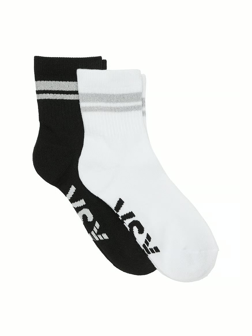 2 pack quarter socks PINK