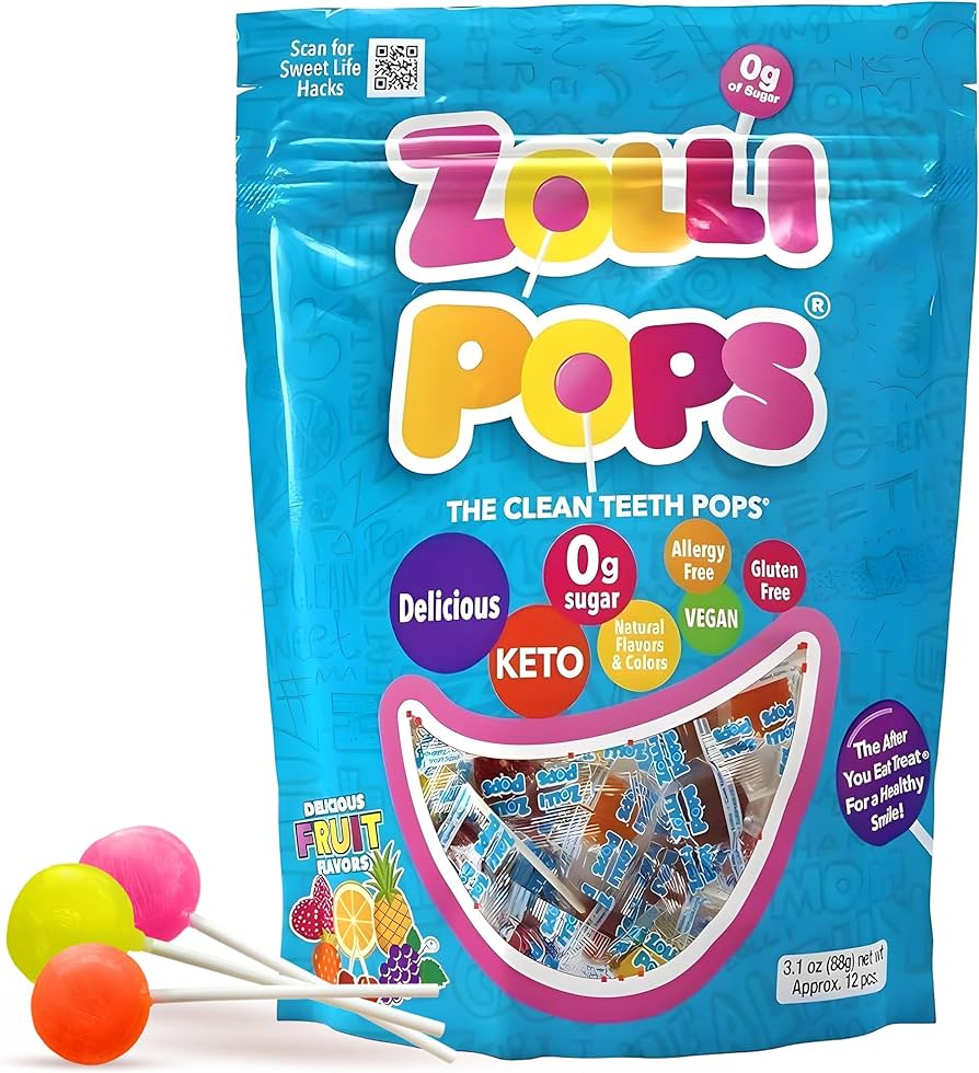 Zollipops, chupetas anti caries, 12 pcs