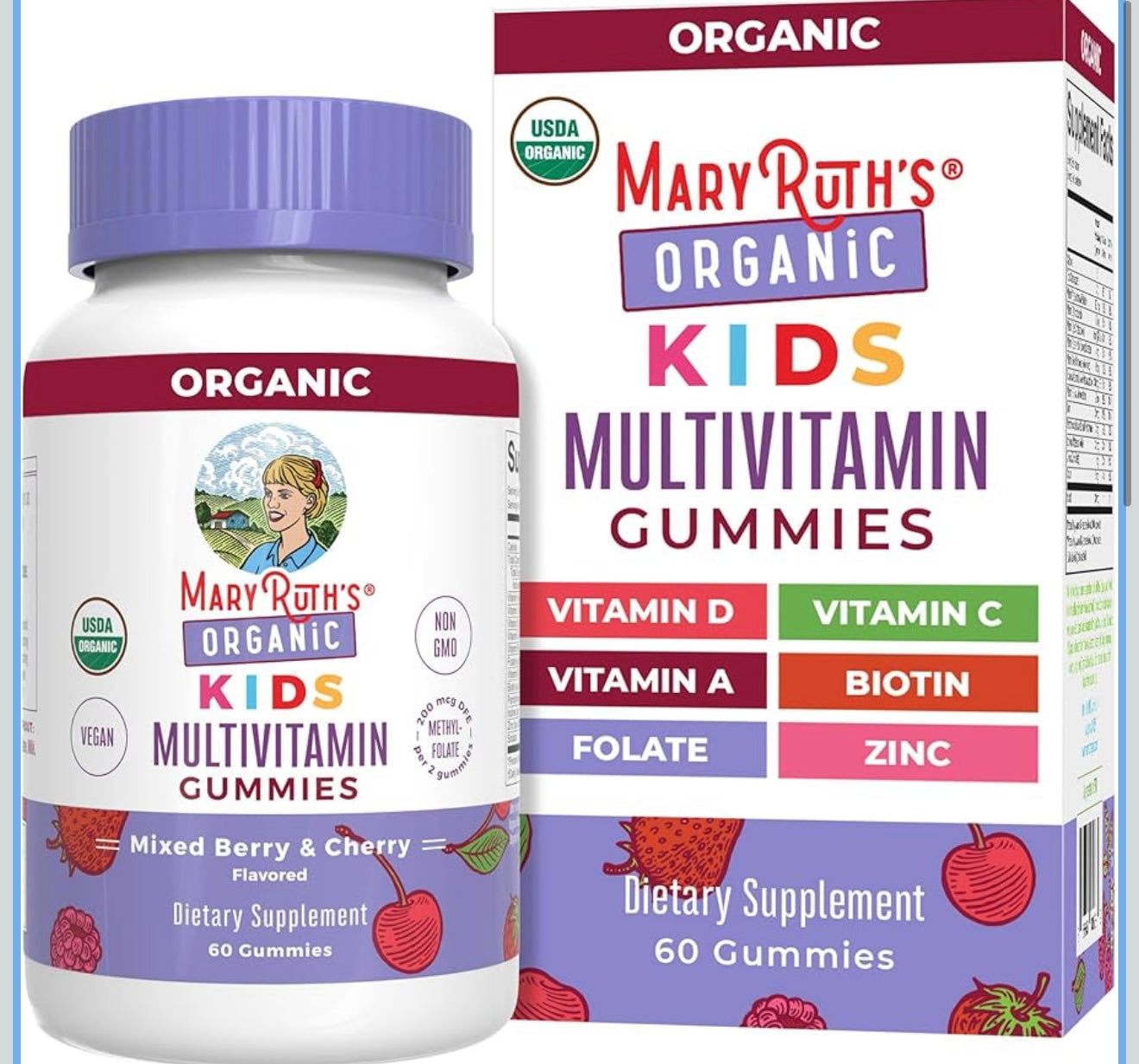 Mary ruth's, vitaminas para niños de 4 años, 60 unidades