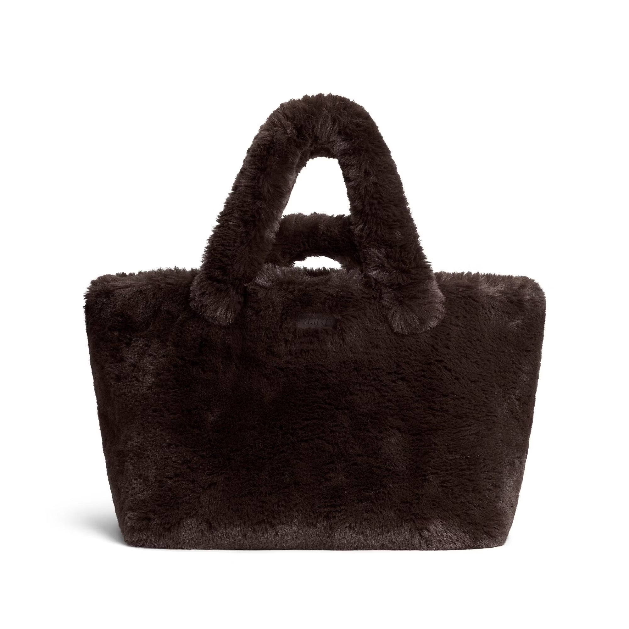 Faux fur x Skims mini tote