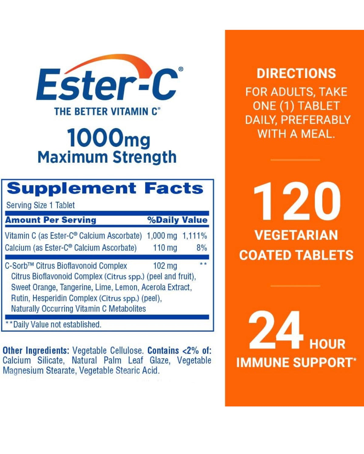 Tabletas Ester-C de vitamina C, 120 und