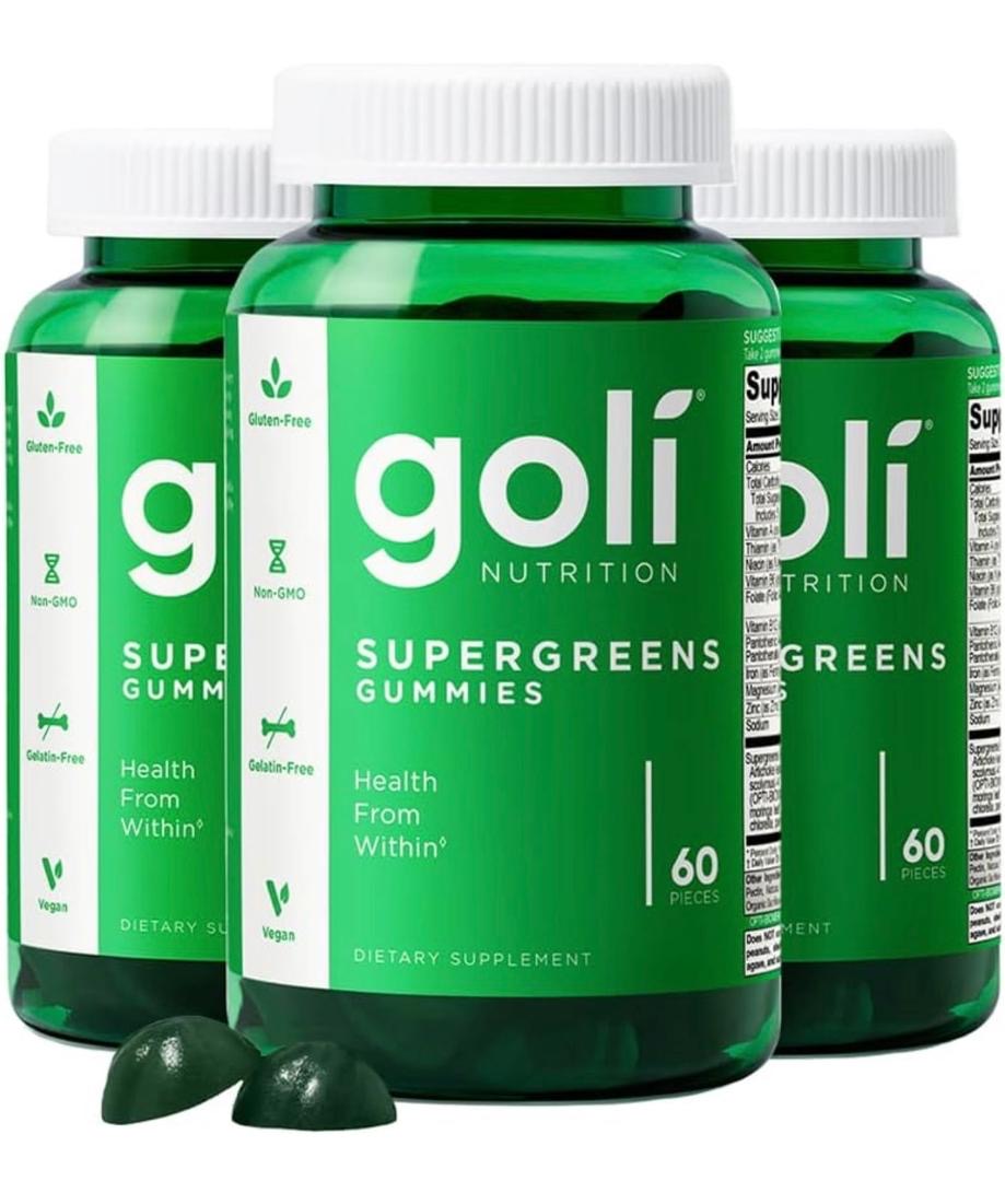 Goli supergreens gomitas. 60 gomitas veganas