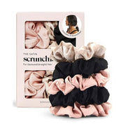 Kitsch assorted satin sleep hair scrunchies, 5 ct