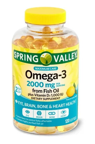 Omega 3, 2000mg por servicio, 120 cápsulas blandas