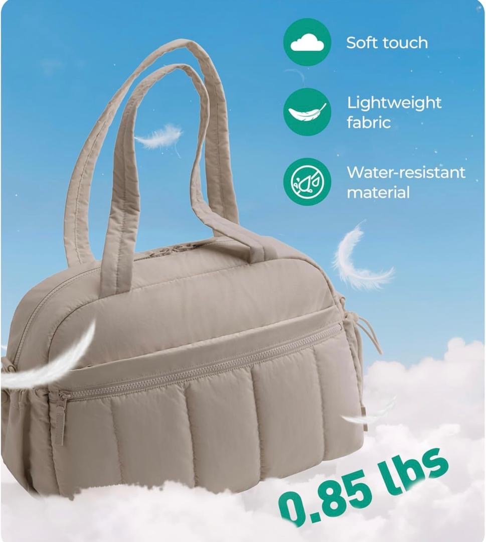 BAGSMART con cierre, Bolsa de gimnasio para mujer, bolsa de lona para viajes con bolsillo húmedo, bolsa ligera de transporte para fin de semana, resistente al agua