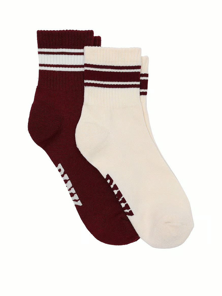 2 pack quarter socks PINK