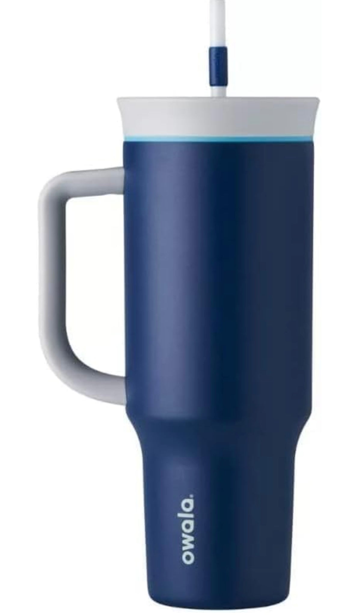 Owala, Vaso de viaje aislado de acero inoxidable de triple capa con tapa resistente a derrames, popote y asa de transporte, sin BPA, 40 onzas.