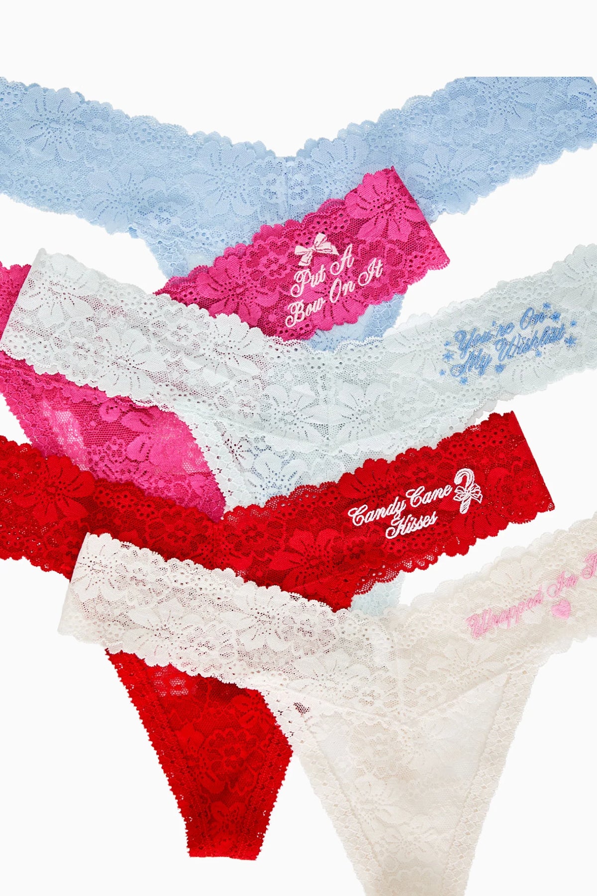 PINK Loveshackfancy 5 pack thong panties