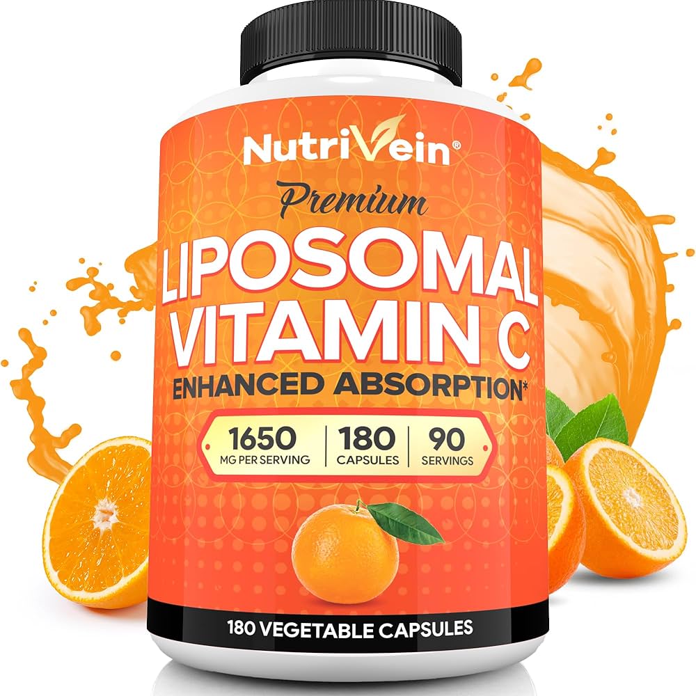 Nutrivein liposomal vitamina C 1650 mg, 180 cápsulas