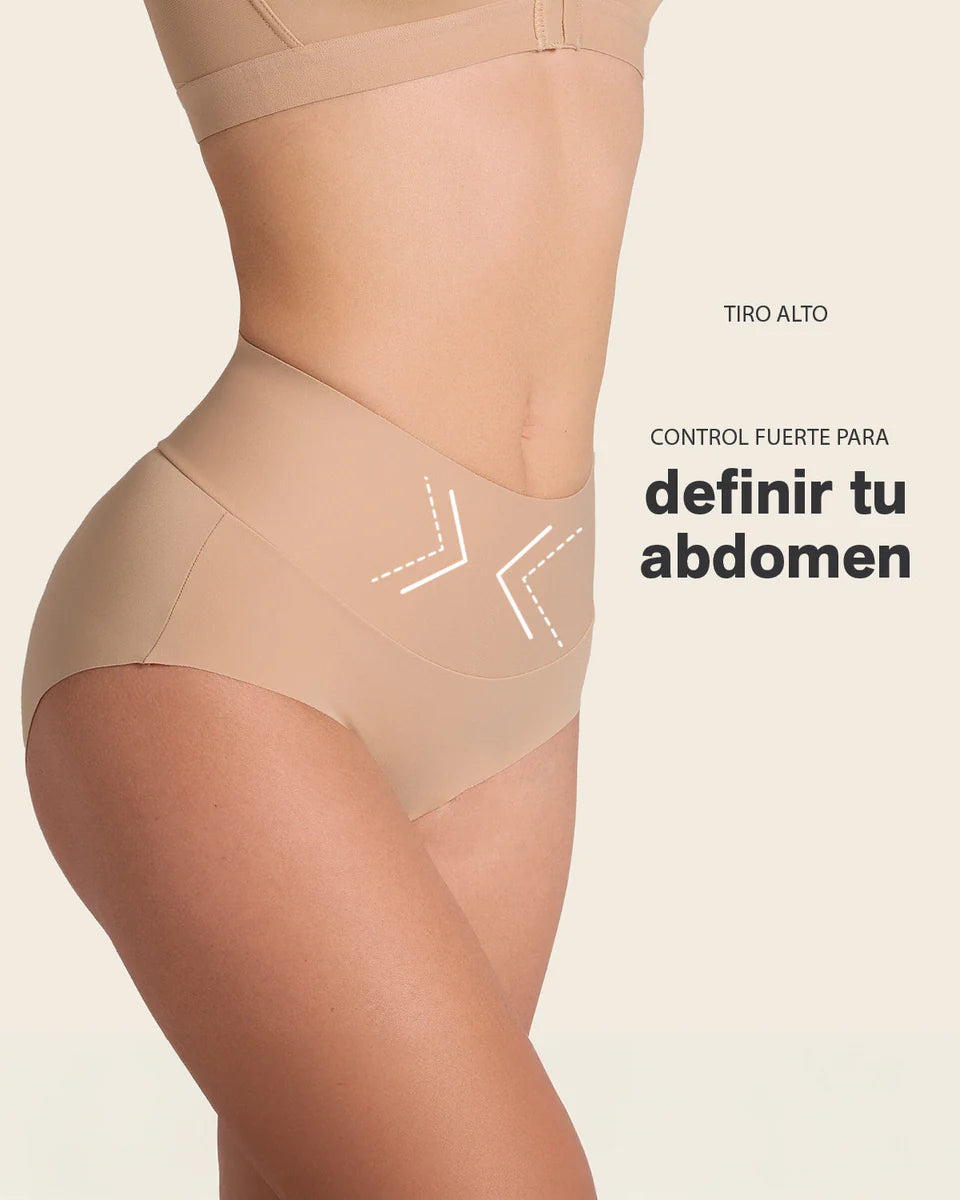 092045 Panty clásico tiro alto de control fuerte de abdomen LEONISA