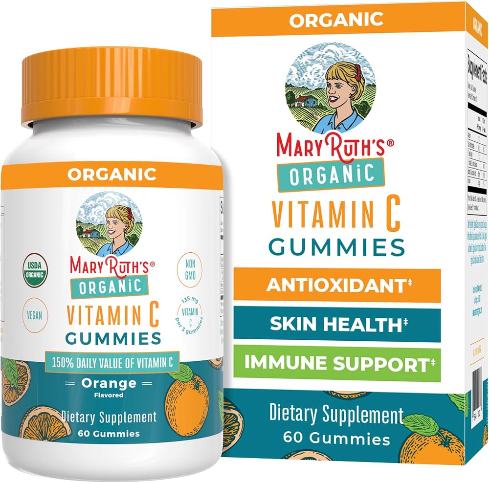 MaryRuth Organics Gomitas de vitamina C para niños, 60 unidades