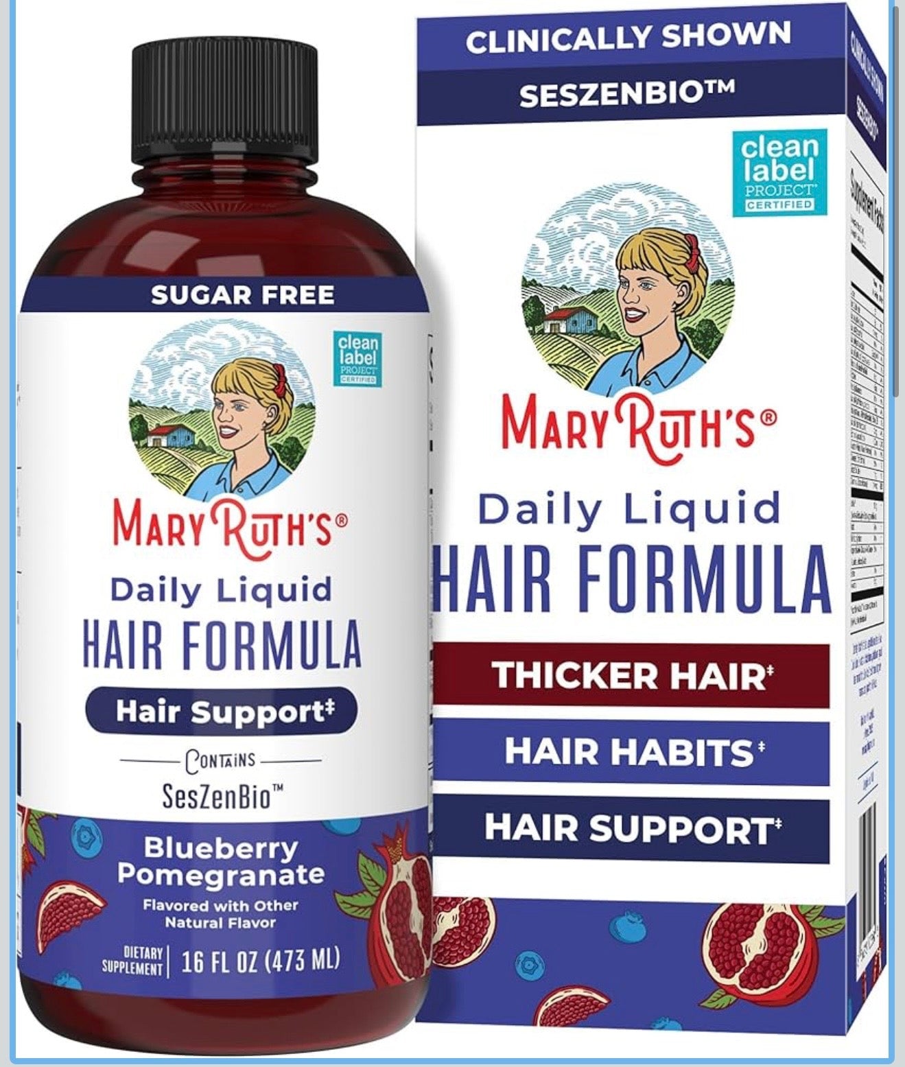 Mary Ruth  Fórmula líquida diaria para el cabello 450 ml