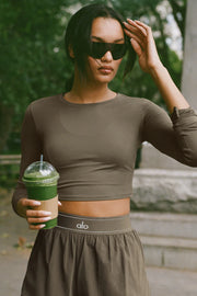 Alosoft crop finesse long sleeve ALO YOGA