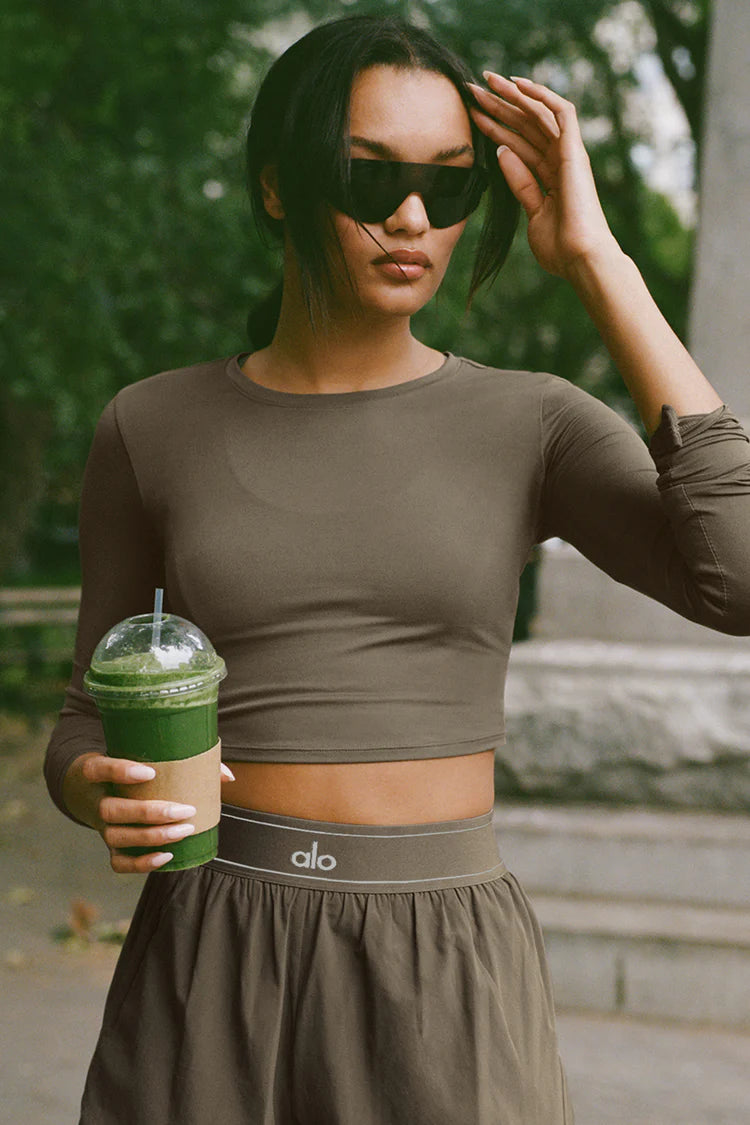 Alosoft crop finesse long sleeve ALO YOGA