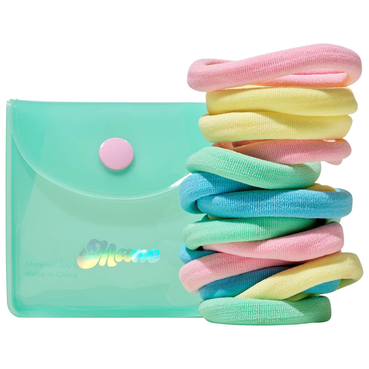 MANE rainbow fabric hair ties