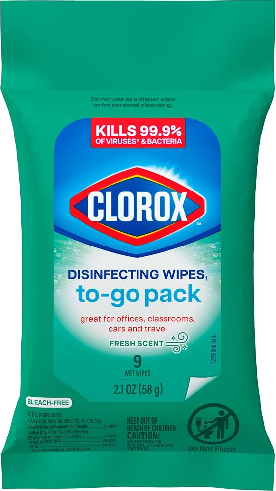 Clorox, toallitas desinfectantes 9 unidades