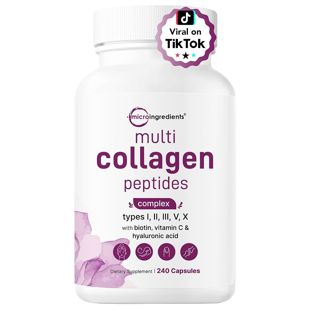 Microingredients, multicollagen peptides, 240 cápsulas