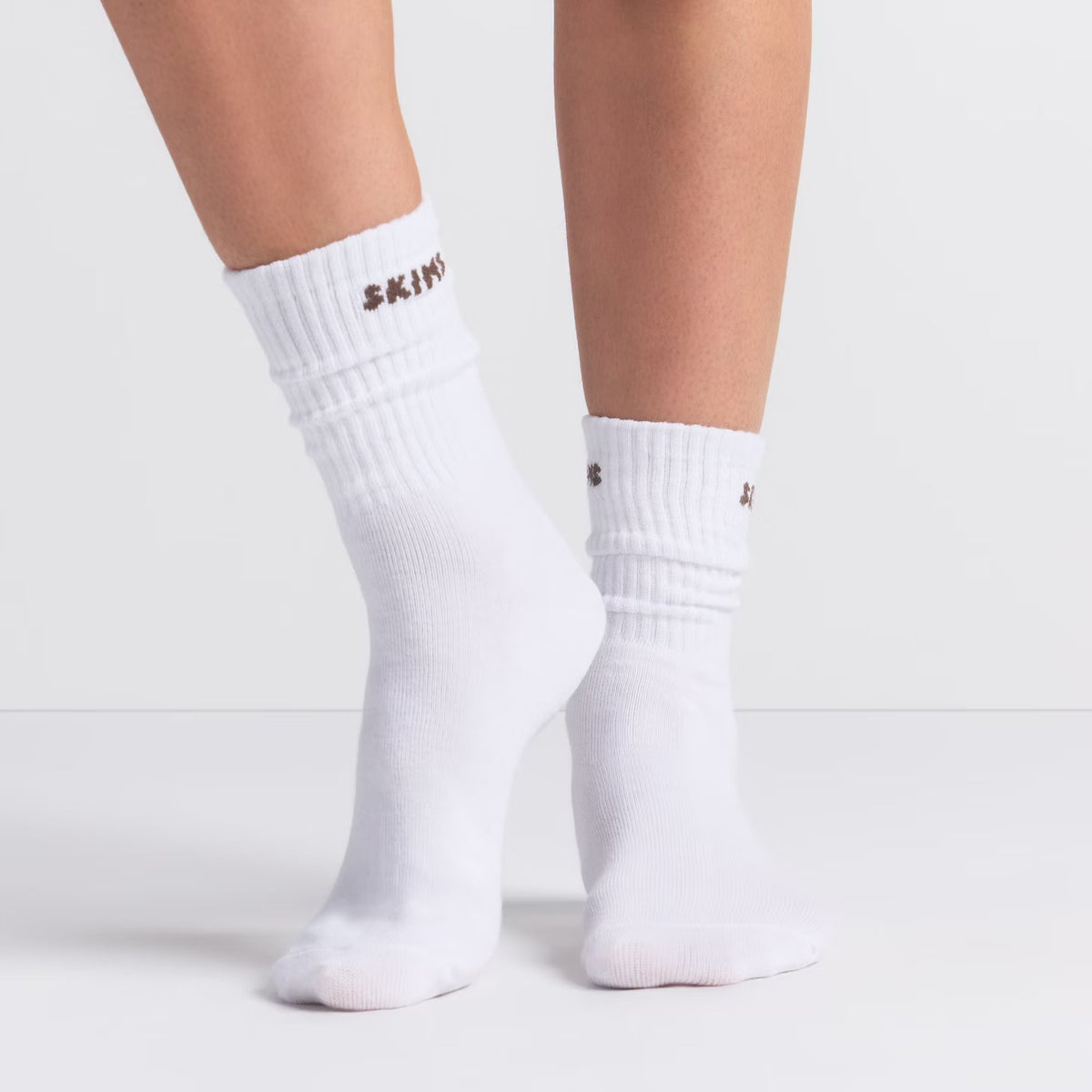 Ribbed crew logo sock 3Pack SKIMS