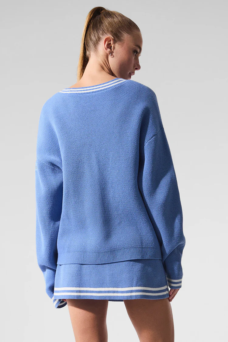 Tennis club sweater knit cardigan ALO YOGA