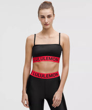 Satin shine logo train bra lululemon