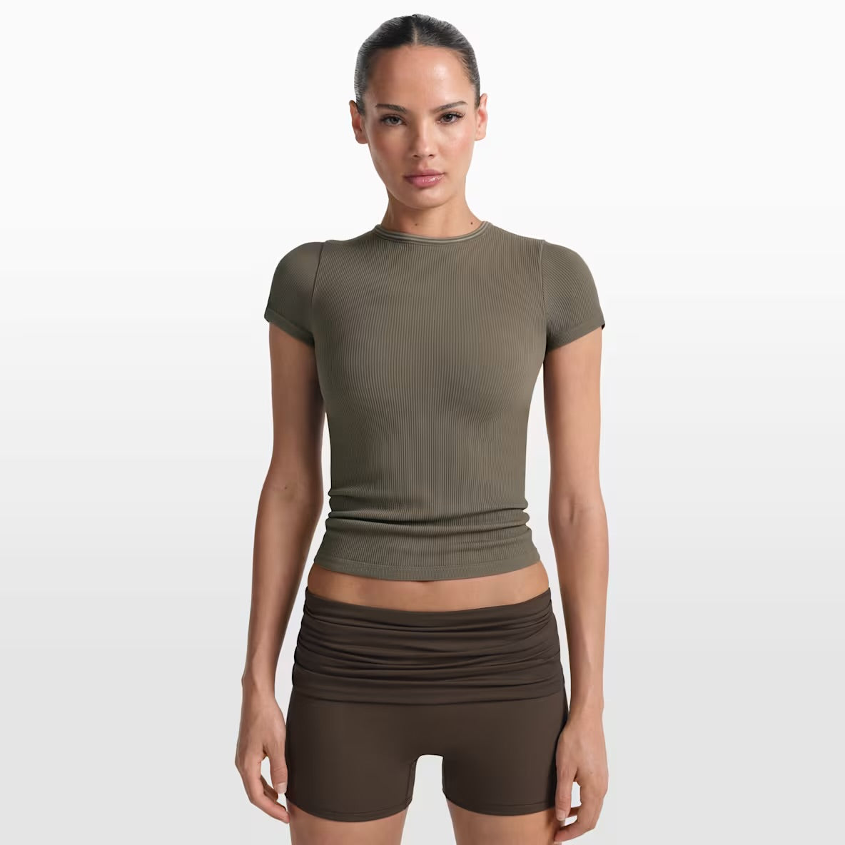 NikeSKIMS Ribbed Seamless Short-Sleeve Top