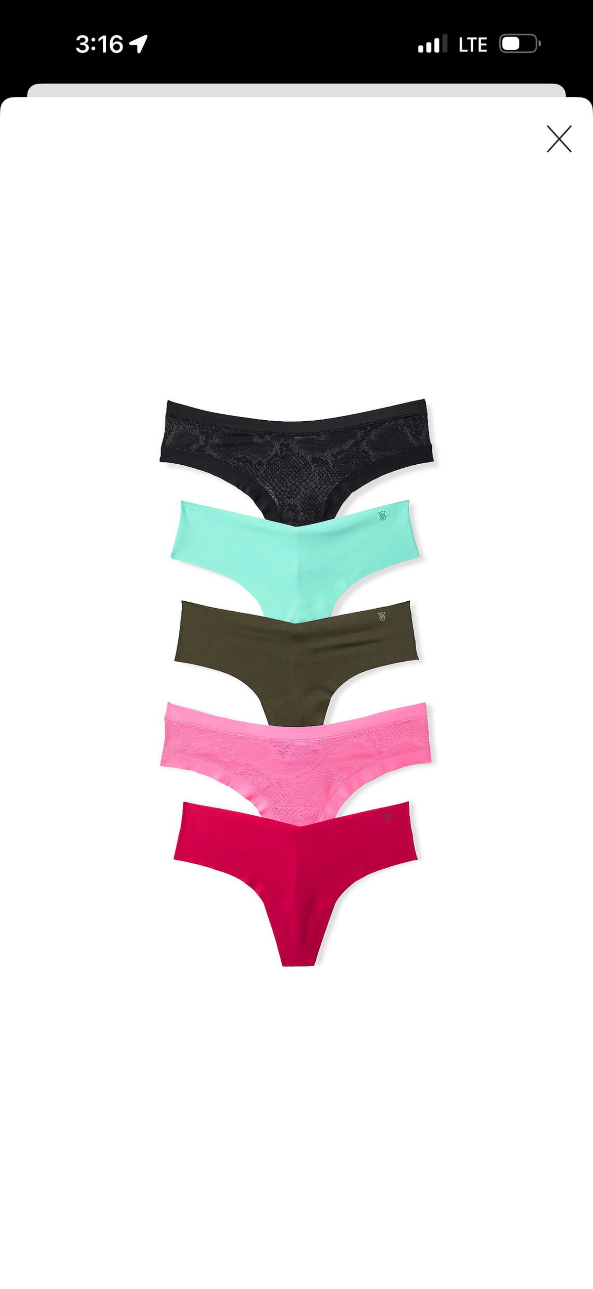 VS 5 pack no show thong panties