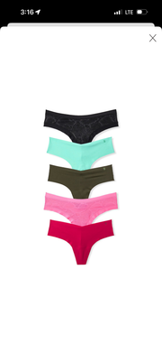 VS 5 pack no show thong panties