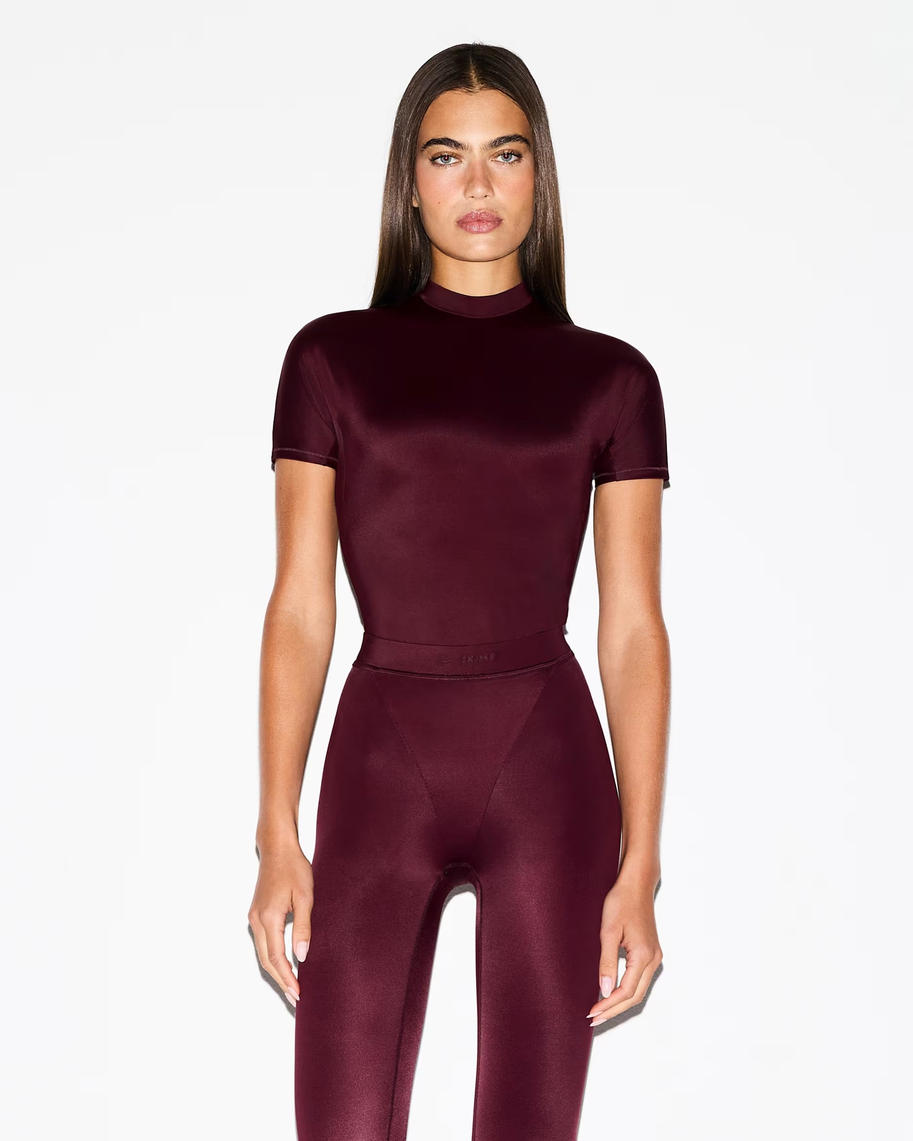 Mock neck short sleeve top NikeSKIMS