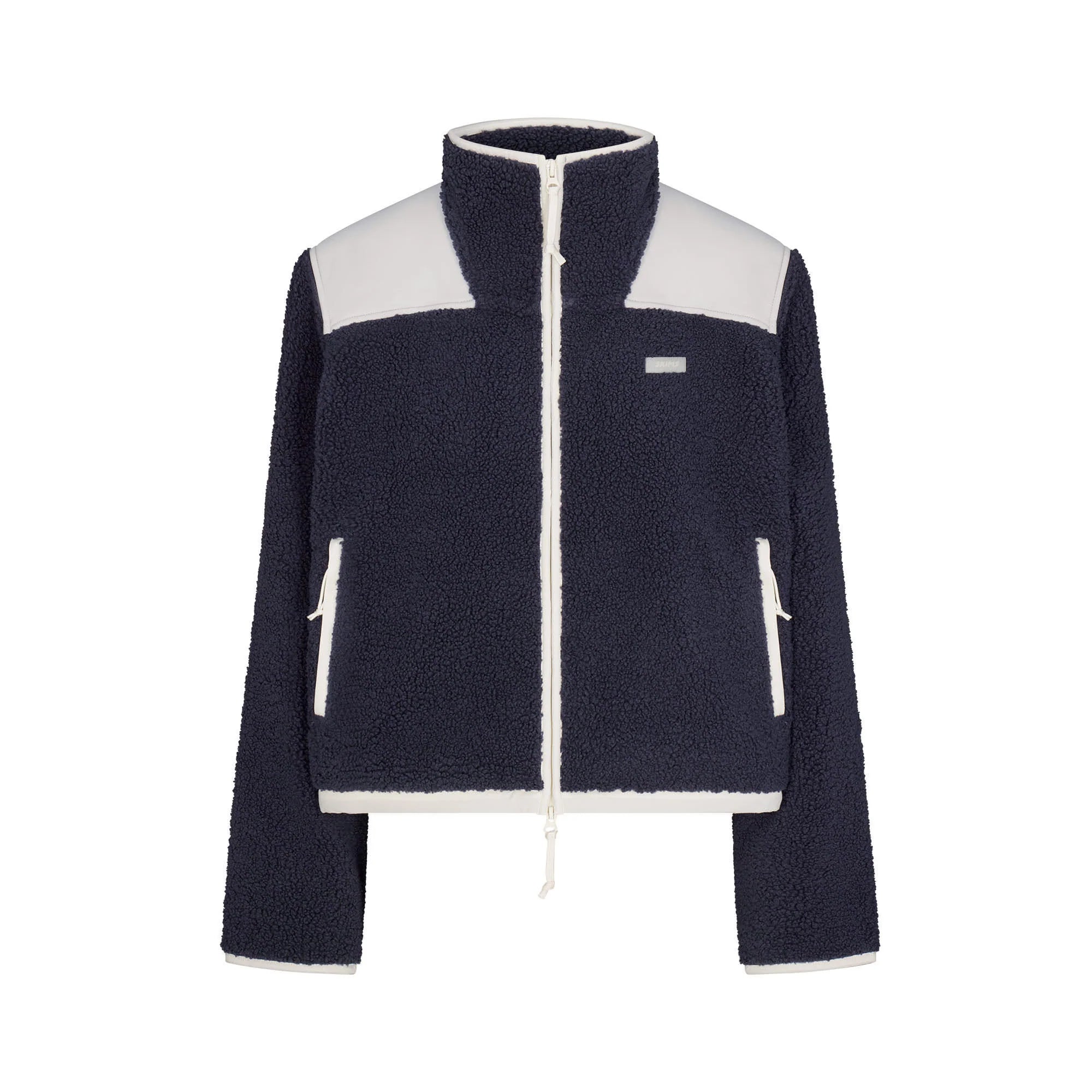 SKIMS teddy boxy zip up jacket