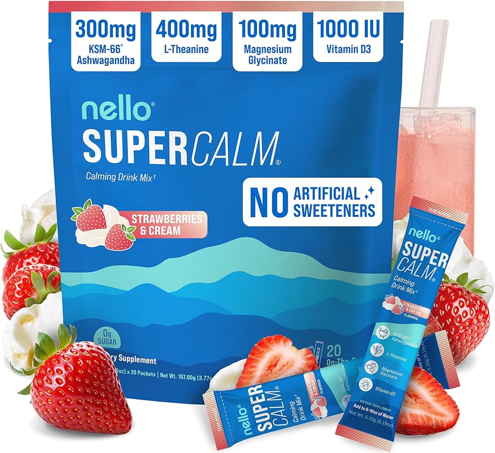 Supercalm, mezcla de bebida con ashwagandha, 20 paquetes