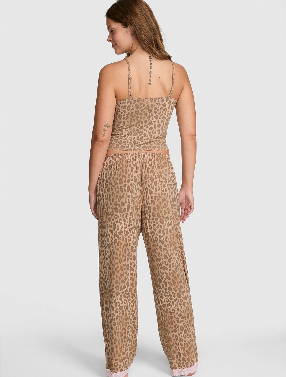 PINK, Lounge Modal Lace-Trim Cami & Pants Pajama Set