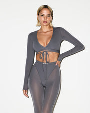 NikeSKIMS weightless layers long sleeve wrap top