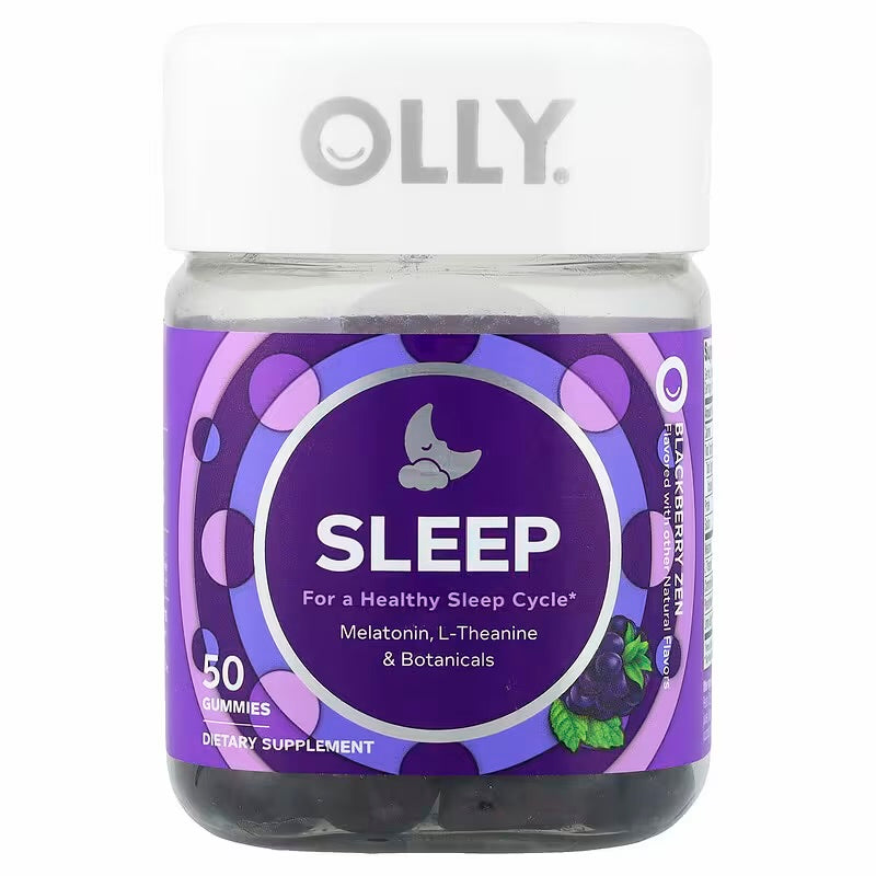 Olly sleep gomitas sabor mora, 50 unidades